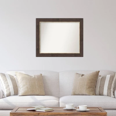 33" X 27" Non-Beveled Lined Bronze Wall Mirror - Amanti Art 6 33" X 27" Non-Beveled Lined Bronze Wall Mirror - Amanti Art - Image 4