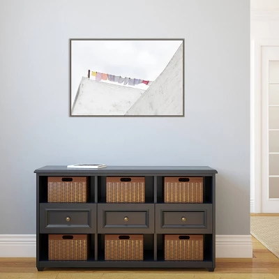 Amanti Art Clean Laundry by Emilio Pino Framed Canvas Wall Art - Gray Wash Float Frame 6 Amanti Art Clean Laundry by Emilio Pino Framed Canvas Wall Art - Gray Wash Float Frame - Image 4