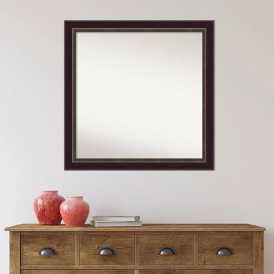 Amanti Art 30" x 30" Signore Bronze Wood Wall Mirror 8 Amanti Art 30" x 30" Signore Bronze Wood Wall Mirror - Image 6
