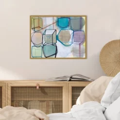 Amanti Art Paper Abstract 3 by Taitz Duffy - 24" x 18" Framed Canvas Wall Art -Amanti Art Shop GUEST 80668fe3 7a43 4459 aa60 57f1951075eb