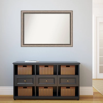 40" X 28" Non-Beveled Lyla Ornate Silver Wall Mirror - Amanti Art 7 40" X 28" Non-Beveled Lyla Ornate Silver Wall Mirror - Amanti Art - Image 5