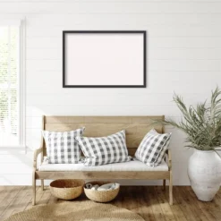 Amanti Art 38"x26" Stylish Wood Framed White Cork Board in Black -Amanti Art Shop GUEST 815cdd93 b317 4762 941a 3350eb401611