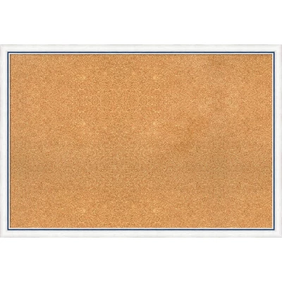 Amanti Art Morgan Wood Framed Natural Cork Board - 38" x 26" White & Blue 12 Amanti Art Morgan Wood Framed Natural Cork Board - 38" x 26" White & Blue - Image 10