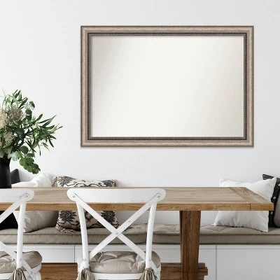 40" X 28" Non-Beveled Lyla Ornate Silver Wall Mirror - Amanti Art 8 40" X 28" Non-Beveled Lyla Ornate Silver Wall Mirror - Amanti Art - Image 6