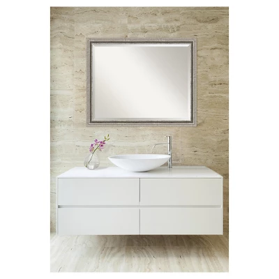 Amanti Art Bel Volto Silver Beveled Framed Wall Mirror, 31" x 25" 7 Amanti Art Bel Volto Silver Beveled Framed Wall Mirror, 31" x 25" - Image 5