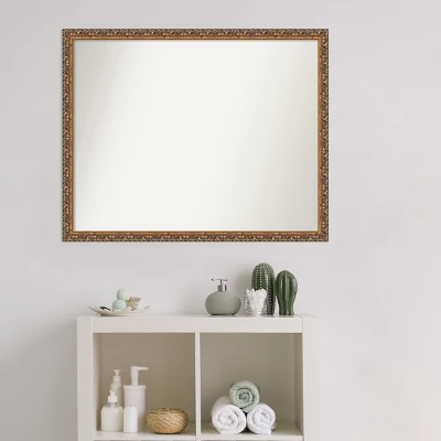 Amanti Art Antique Bronze Wood Bathroom Wall Mirror - Handcrafted Frame 7 Amanti Art Antique Bronze Wood Bathroom Wall Mirror - Handcrafted Frame - Image 5