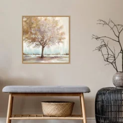 Amanti Art Infinite Peace by Eva Watts 22" x 22" Framed Canvas Wall Art - Light Brown -Amanti Art Shop GUEST 83ab2bee fb89 4bfd ad17 8bcf4219cc5f