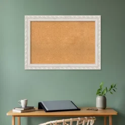 Amanti Art Opera Wood Framed Natural Cork Board - 42" x 30" Off-White Bulletin Board -Amanti Art Shop GUEST 83dd3412 4249 4147 9a17 79a3d4fe66d1