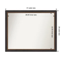 Amanti Art Ashton Black Non-Beveled Wood Bathroom Wall Mirror -Amanti Art Shop GUEST 84038709 254d 4c3a b647 b20435888ed5