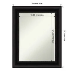Amanti Art Parlor Black Petite Bevel Bathroom Wall Mirror -Amanti Art Shop GUEST 84e40464 17b8 439d a86a 084abcbb20de