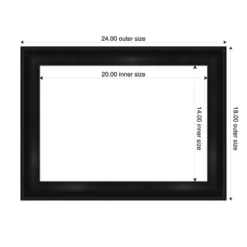 Amanti Art Grand Black Narrow Framed Decorative Magnetic Dry Erase Board -Amanti Art Shop GUEST 85097792 69f3 452a bd2a dc4374dba921