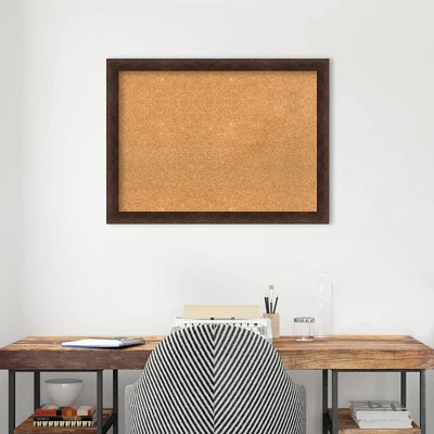 31"x23" Narrow Wood Frame Cork Board Warm Walnut - Amanti Art: Wall Mount, Bulletin Display 8 31"x23" Narrow Wood Frame Cork Board Warm Walnut - Amanti Art: Wall Mount, Bulletin Display - Image 6