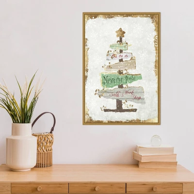 Amanti Art Golden Christmas Tree Framed Canvas Wall Art by PI Studio - 16" x 23" 7 Amanti Art Golden Christmas Tree Framed Canvas Wall Art by PI Studio - 16" x 23" - Image 5
