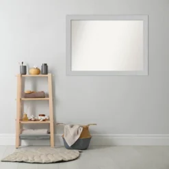 Amanti Art Shiplap White Wood Bathroom Wall Mirror - 42" x 31" -Amanti Art Shop GUEST 86c119da 1358 4dfe 8c25 df41829679a0