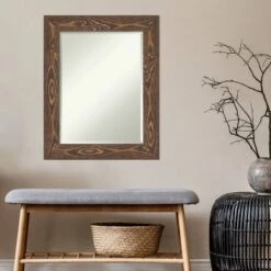 Amanti Art Beveled Bridge Brown Wood Wall Mirror - 24" x 30" 15 Amanti Art Beveled Bridge Brown Wood Wall Mirror - 24" x 30" -Amanti Art Shop GUEST 8735505e 3e4a 450b 855f 1810ed96e3a0