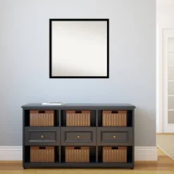 Amanti Art Jet Black 28" x 28" Non-Beveled Bathroom Wall Mirror -Amanti Art Shop GUEST 87fd13a9 2cb5 43f5 bf75 c959ad69d3e4