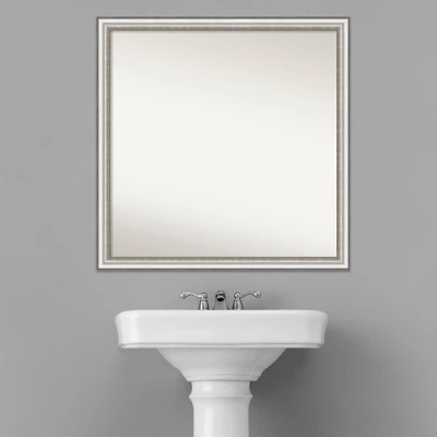 Amanti Art Salon Silver Narrow Bathroom Wall Mirror - 29x29 Non-Beveled 10 Amanti Art Salon Silver Narrow Bathroom Wall Mirror - 29x29 Non-Beveled - Image 8