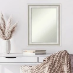 24" X 30" Non-Beveled Parlor White Wall Mirror - Amanti Art -Amanti Art Shop GUEST 89056dce 2d74 4e53 b2ea 2c6776bfa34a