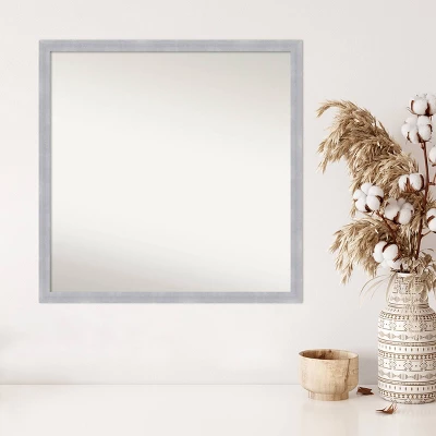 Amanti Art Grace Brushed Nickel Narrow Wall Mirror - 28" x 28" Square 6 Amanti Art Grace Brushed Nickel Narrow Wall Mirror - 28" x 28" Square - Image 4