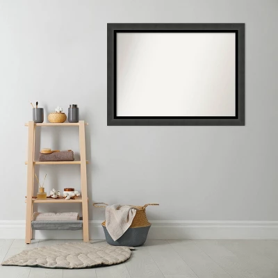 Amanti Art Tuxedo Black 43" x 32" Non-Beveled Bathroom Wall Mirror 9 Amanti Art Tuxedo Black 43" x 32" Non-Beveled Bathroom Wall Mirror - Image 7