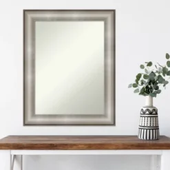 Amanti Art Imperial Silver Non-Beveled Wall Mirror - 23 x 29 Inches -Amanti Art Shop GUEST 89c8a2f9 b2d1 49f3 8616 1b845295078c