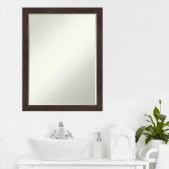 Amanti Art Fresco Petite Bevel Wood Bathroom Wall Mirror - Dark Walnut 17 Amanti Art Fresco Petite Bevel Wood Bathroom Wall Mirror - Dark Walnut -Amanti Art Shop GUEST 8a232431 8072 47f3 a50b a353a77a1a1b
