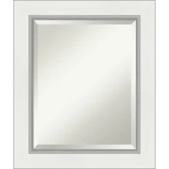 Amanti Art Eva White Silver Framed Bathroom Vanity Wall Mirror -Amanti Art Shop GUEST 8a2a2841 ce9e 41a9 b3b0 526745fd3384
