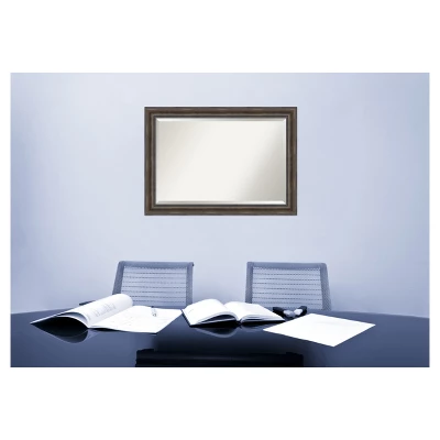 Amanti Art 41" x 29" Rustic Pine Wood Framed Beveled Wall Mirror 8 Amanti Art 41" x 29" Rustic Pine Wood Framed Beveled Wall Mirror - Image 6