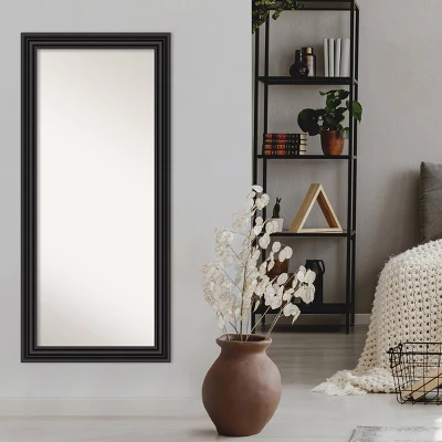 Amanti Art 30" x 66" Colonial Black Full Length Floor Leaner Mirror 6 Amanti Art 30" x 66" Colonial Black Full Length Floor Leaner Mirror - Image 4
