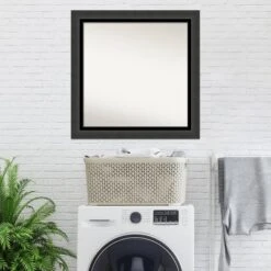 Amanti Art 31" x 31" Tuxedo Black Non-Beveled Wall Mirror -Amanti Art Shop GUEST 8a795fd3 971a 415c 87c9 e4180b4b85ea