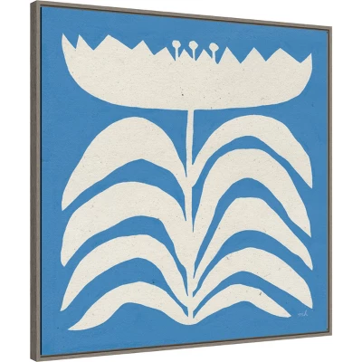 Amanti Art Delighted Floral II Blue Framed Canvas Wall Art by Moira Hershey 3 Amanti Art Delighted Floral II Blue Framed Canvas Wall Art by Moira Hershey