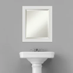 Amanti Art Flair Soft White Framed Bathroom Vanity Wall Mirror -Amanti Art Shop GUEST 8ac84280 87f0 4781 a237 9fc7371e4fb4
