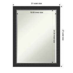 Amanti Art Corvino Black Narrow Wood Bathroom Mirror - 21 x 27 -Amanti Art Shop GUEST 8ae985ca 7d04 42c6 9fc0 0e5539490bb5