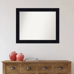 32" X 26" Non-Beveled Shiplap Navy Wood Wall Mirror - Amanti Art -Amanti Art Shop GUEST 8b08746d 90e8 41e1 ad4c b0a61988d405
