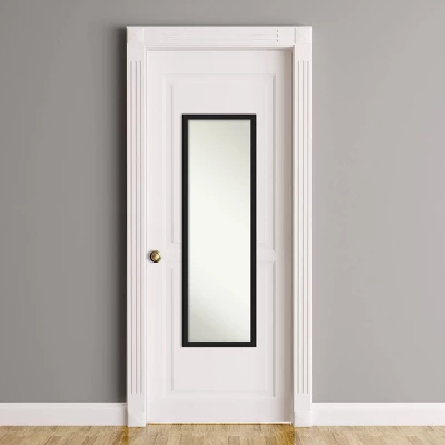 Amanti Art Brace Brushed Framed Full Length On The Door Mirror - Rustic Gray 9 Amanti Art Brace Brushed Framed Full Length On The Door Mirror - Rustic Gray - Image 7