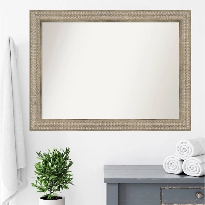 Amanti Art Trellis Silver Non-Beveled Wood Bathroom Wall Mirror (44" x 33") 10 Amanti Art Trellis Silver Non-Beveled Wood Bathroom Wall Mirror (44" x 33") - Image 8
