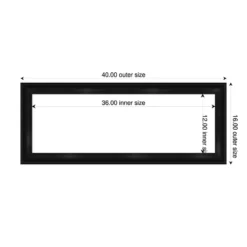 Amanti Art Grand Black Narrow Framed Magnetic Dry Erase Board - 16" x 40" -Amanti Art Shop GUEST 8bc5fa81 1540 4e69 bed7 71306096a2b5