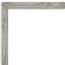 Amanti Art Dove Greywash Square Petite Bevel Bathroom Wall Mirror (26.5" x 20.5")