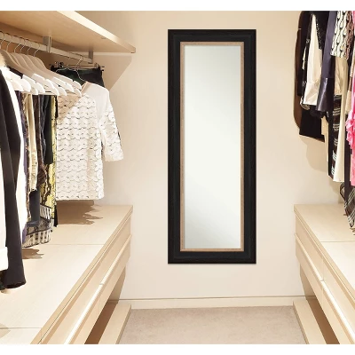 21" X 55" Non-Beveled Vogue Black Full Length On The Door Mirror - Amanti Art 8 21" X 55" Non-Beveled Vogue Black Full Length On The Door Mirror - Amanti Art - Image 6