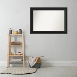 Amanti Art Colonial Black 42" x 30" Non-Beveled Bathroom Wall Mirror -Amanti Art Shop GUEST 8d0153c0 e3e9 463e 9515 d6ca1f360e53