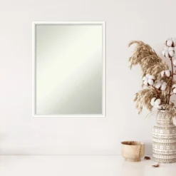 19" X 25" Non-Beveled Lucie White Wood Wall Mirror - Amanti Art 12 19" X 25" Non-Beveled Lucie White Wood Wall Mirror - Amanti Art -Amanti Art Shop GUEST 8de7f0d3 f0ff 40ee 88b3 f9bf626de9b1