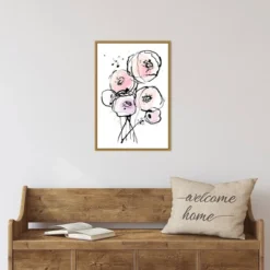 Amanti Art Pink Mod 2 Framed Canvas Wall Art by Lesia Binkin (16" x 23") -Amanti Art Shop GUEST 8def5485 343a 4c5b a394 ca936f7a66ac