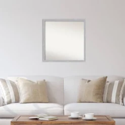 Amanti Art Grace Brushed Nickel Narrow Wall Mirror - 28" x 28" Square 13 Amanti Art Grace Brushed Nickel Narrow Wall Mirror - 28" x 28" Square -Amanti Art Shop GUEST 8e336a32 8a45 4983 bcc6 2a72ffef4159