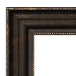 Amanti Art Stately Bronze Petite Bevel Bathroom Mirror - 30.25 x 24.25 In.