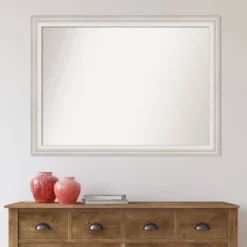 Amanti Art Trio White Wash Silver Bathroom Wall Mirror - 43" x 32" -Amanti Art Shop GUEST 8e92bffe efd7 478c b395 791620dc5eb4