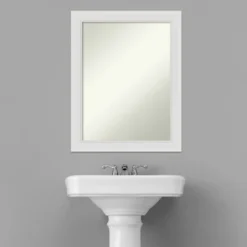 Amanti Art Flair Soft White 22" x 28" Non-Beveled Narrow Bathroom Wall Mirror 17 Amanti Art Flair Soft White 22" x 28" Non-Beveled Narrow Bathroom Wall Mirror -Amanti Art Shop GUEST 8f8a9928 d37e 4838 8f17 3c3bde58ed3f