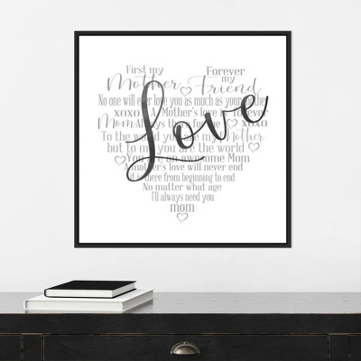 Amanti Art Mother's Day Heart Love by Cynthia Coulter - 22" x 22" Framed Canvas Wall Art 7 Amanti Art Mother's Day Heart Love by Cynthia Coulter - 22" x 22" Framed Canvas Wall Art - Image 5