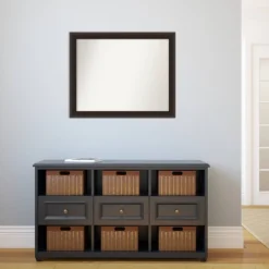 Amanti Art Romano Espresso Wood Wall Mirror - 32" x 26" Non-Beveled -Amanti Art Shop GUEST 90195390 6158 4768 b002 584b5268e4ec