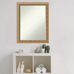 Amanti Art Florentine Gold Petite Bevel Wood Bathroom Mirror - 27.5 x 21.5 -Amanti Art Shop GUEST 90261f78 268c 44b7 a395 289146bb2041