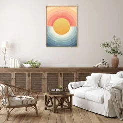 Amanti Art Retro Vibes Abstract Sun by Danhui Nai Framed Canvas Wall Art (32" x 42") -Amanti Art Shop GUEST 903ec9f2 11fb 4057 814c c83ab70edb25